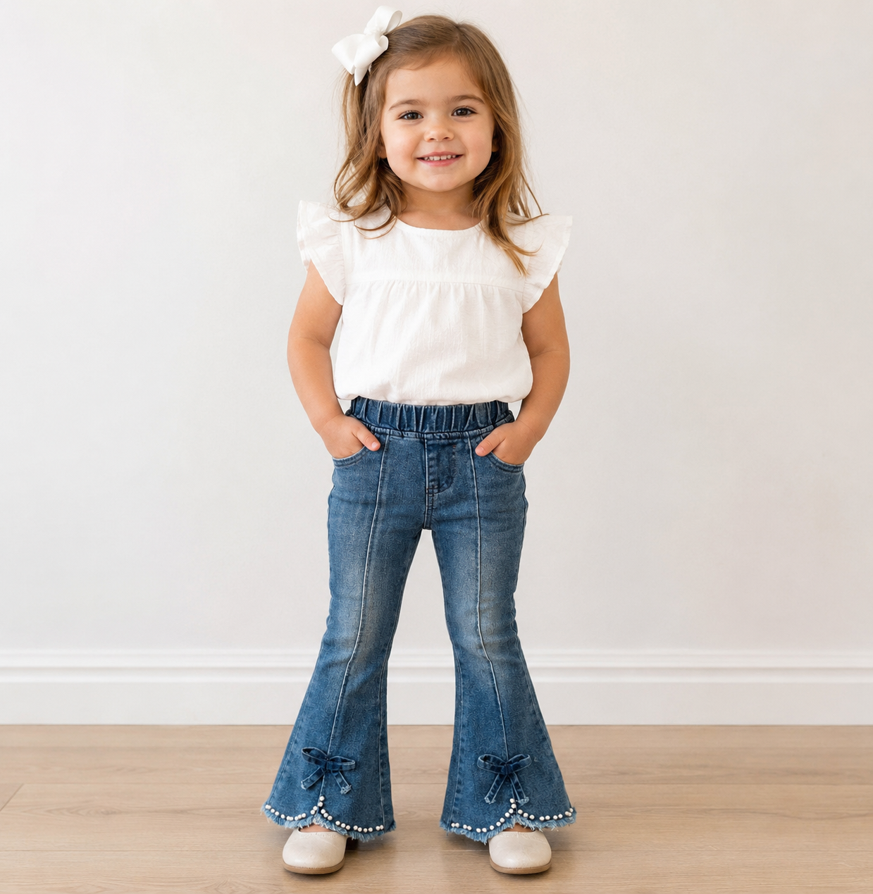 Clothing for Toddler Girl - Pearl Denim Flares