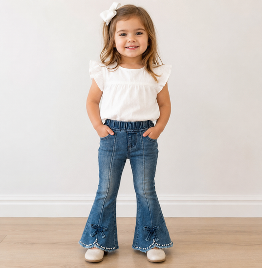 Clothing for Toddler Girl - Pearl Denim Flares