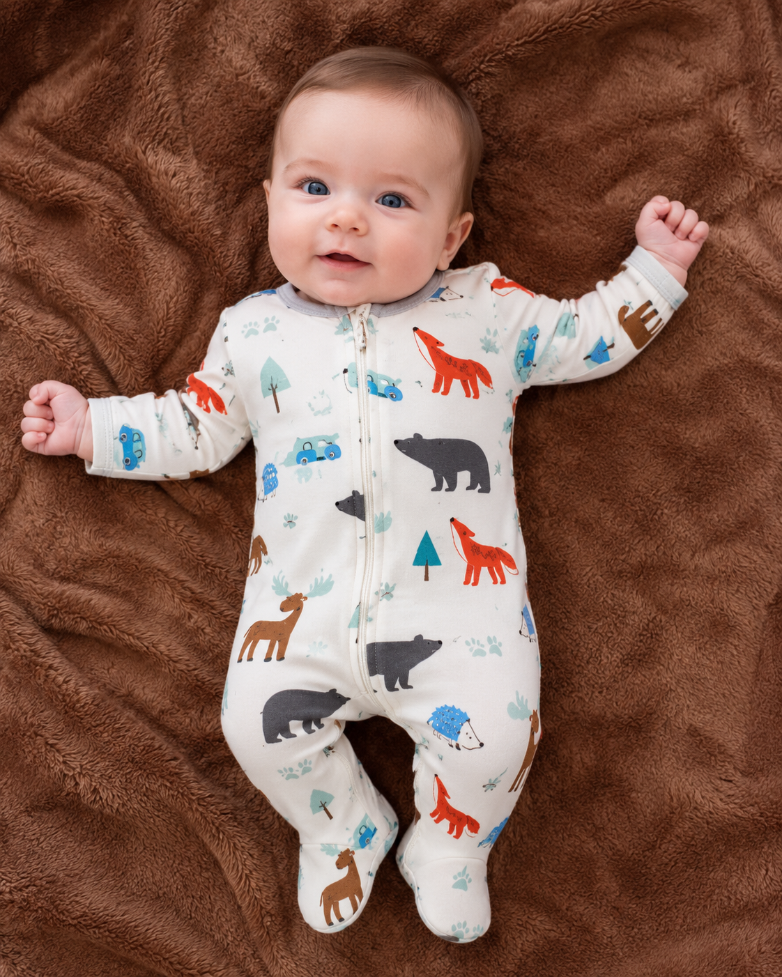 Clothing for Baby Boy - Into the Woods Footie