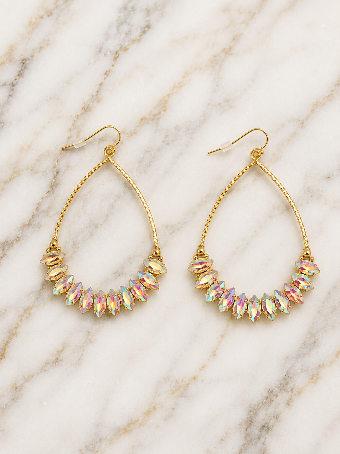 Earrings - Aurora Crystal Teardrop Earrings - available in 2 colors