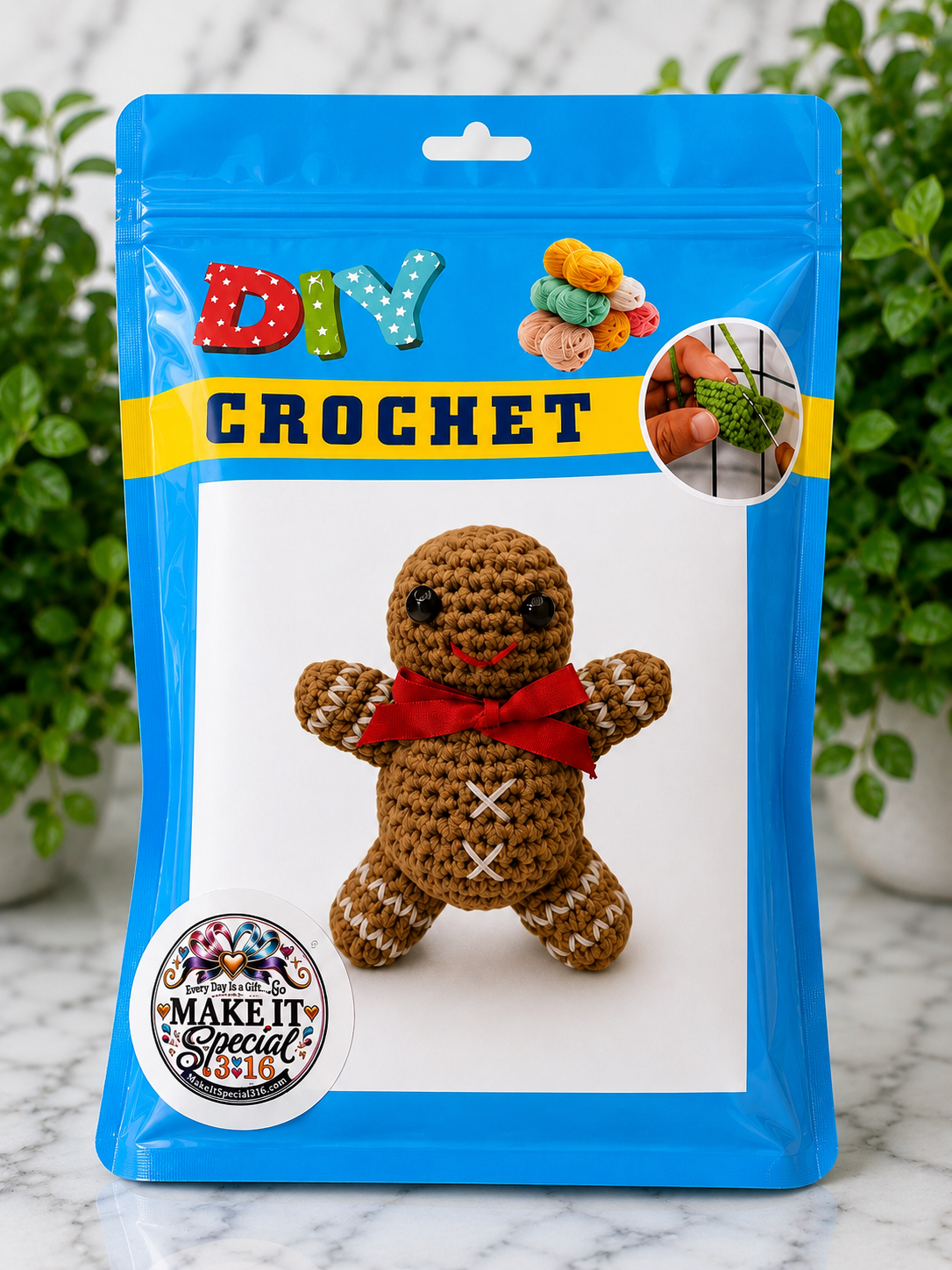 DIY Christmas Crochet Kit – Holiday Crochet Craft Kit