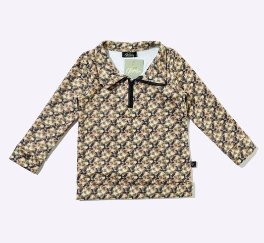 Clothing for Toddler Boy - LS Camo Duck Boy Quarter Zip Shirt