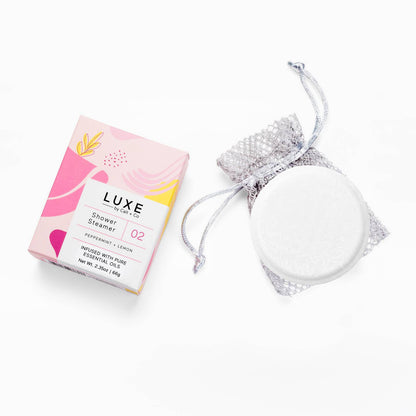 Luxe Peppermint + Lemon Shower Steamer Fizzy Bomb