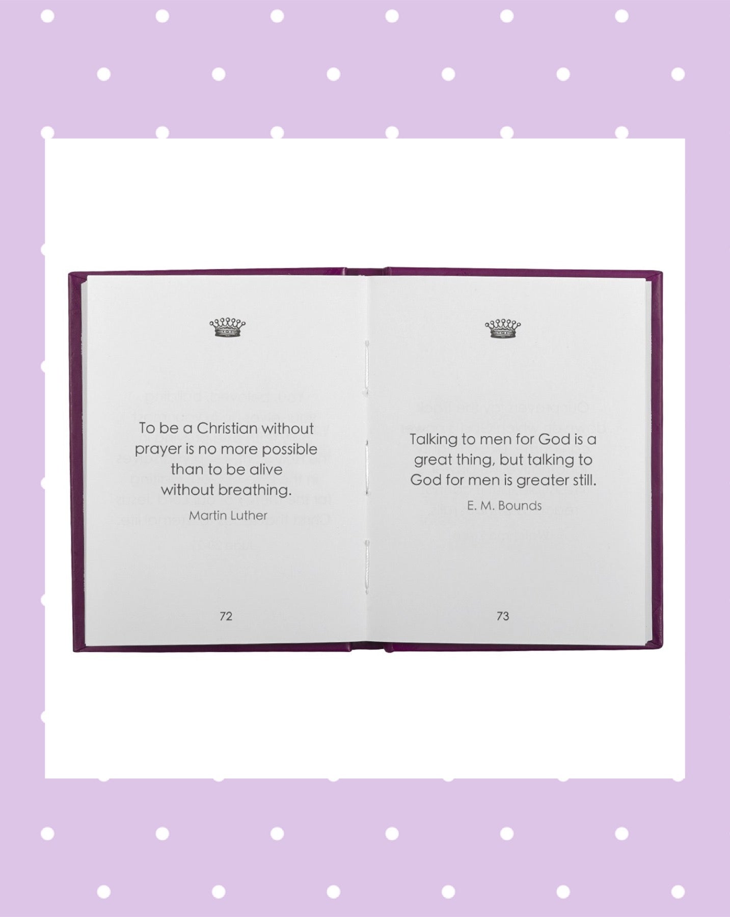Keep Calm and Pray Purple Hardcover Gift Book
