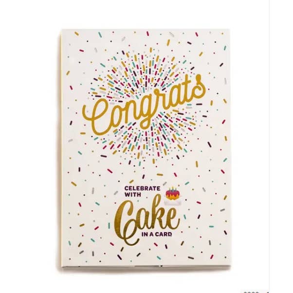 Congrats Cake Card - Vanilla Confetti