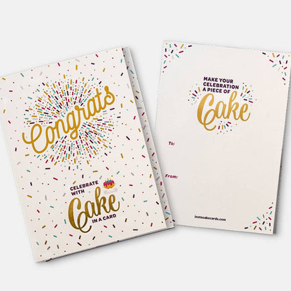 Congrats Cake Card - Vanilla Confetti