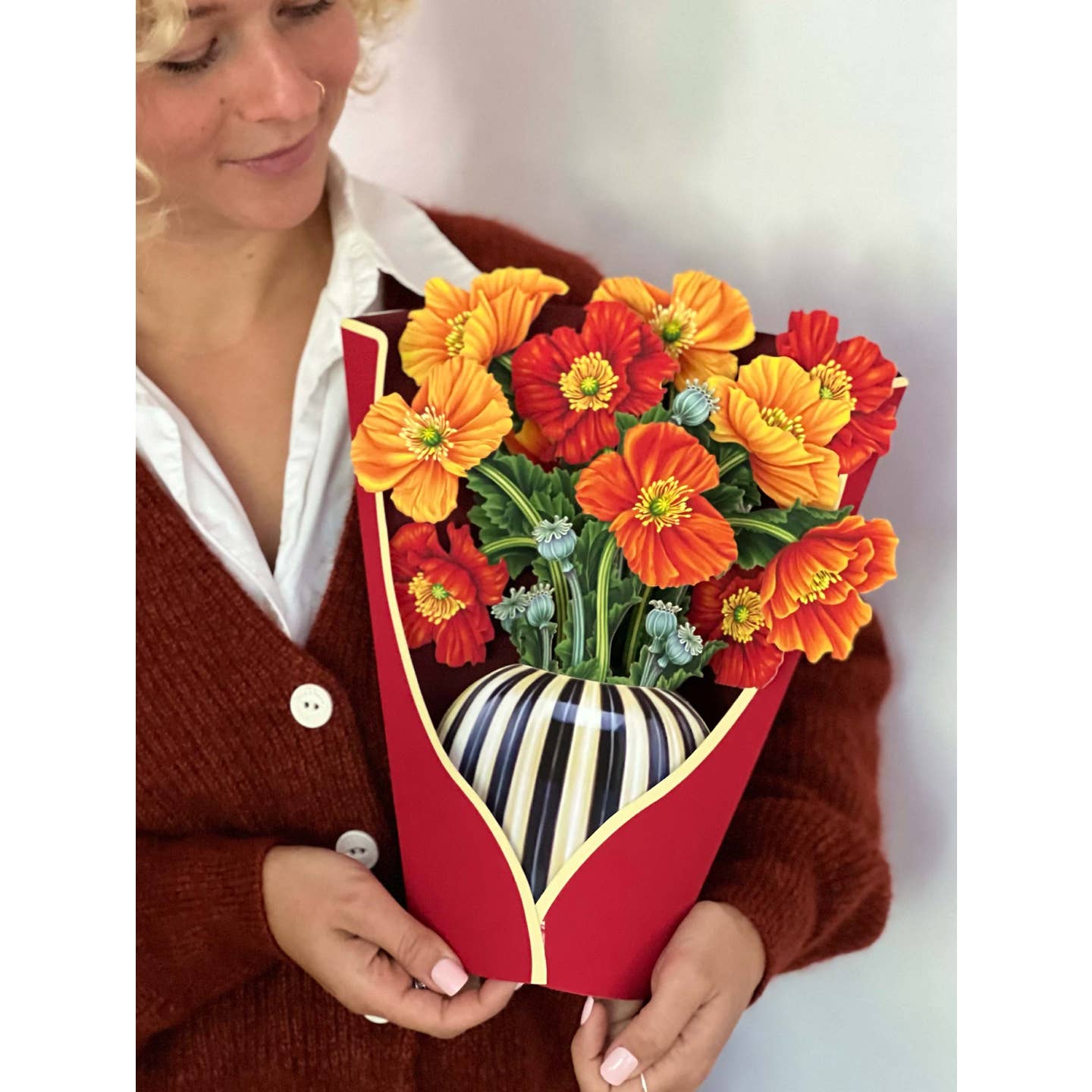 French Poppies - Pop-Up Bouquet Card