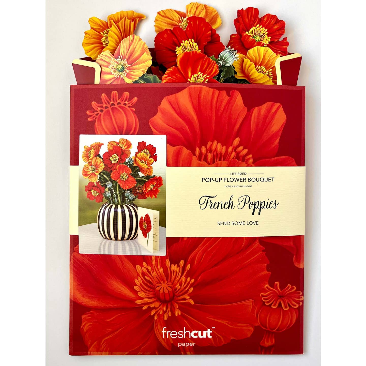 French Poppies - Pop-Up Bouquet Card