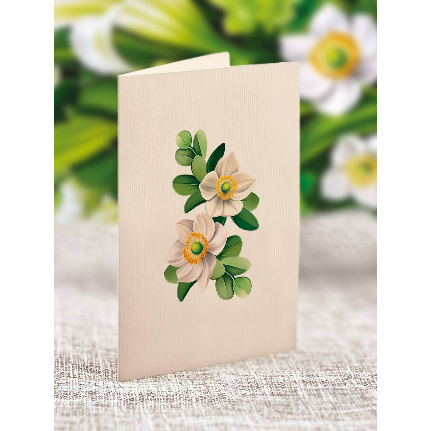 Mini Ivory & Sage - Pop-up Bouquet Card