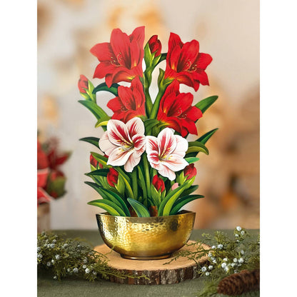 Scarlet Amaryllis - Pop-up Bouquet Card