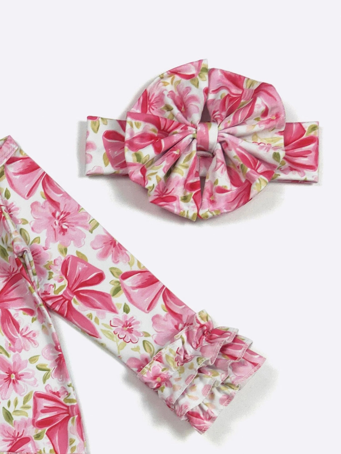 Clothing for Baby Girl - Fuchsia Ribbon Baby Gown fits Newborn to 3 Months