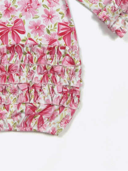 Clothing for Baby Girl - Fuchsia Ribbon Baby Gown fits Newborn to 3 Months