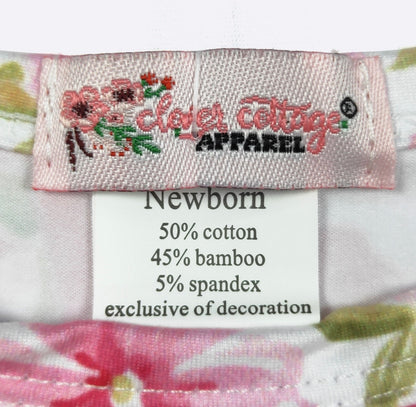 Clothing for Baby Girl - Fuchsia Ribbon Baby Gown fits Newborn to 3 Months