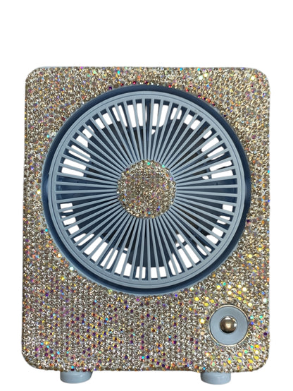 Bling Bling!! Small Stone Square Fan available in two colors