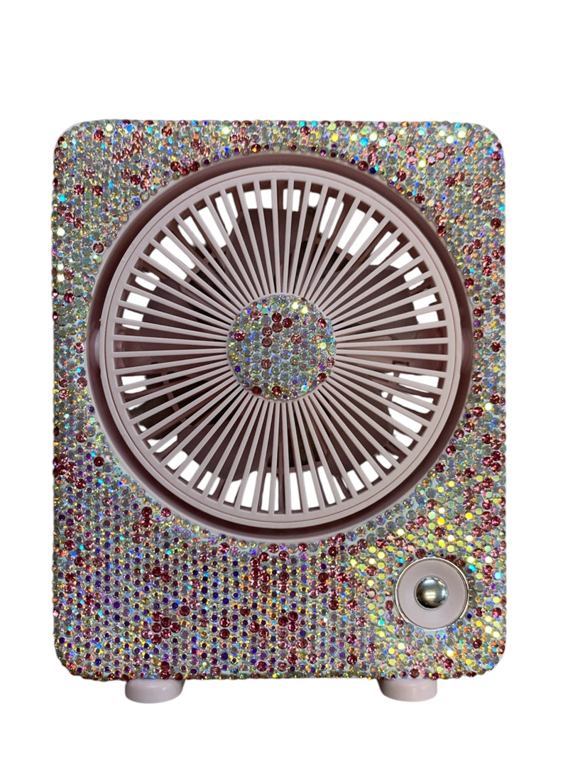 Bling Bling!! Small Stone Square Fan available in two colors