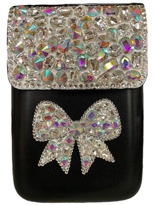 Bling Bling!! Black & AB Bow Rhinestone Crossbody Bag