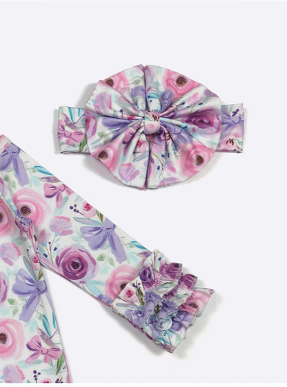 Clothing for Baby Girl - Rosette Coquette Baby Gown fits Newborn to 3 Months