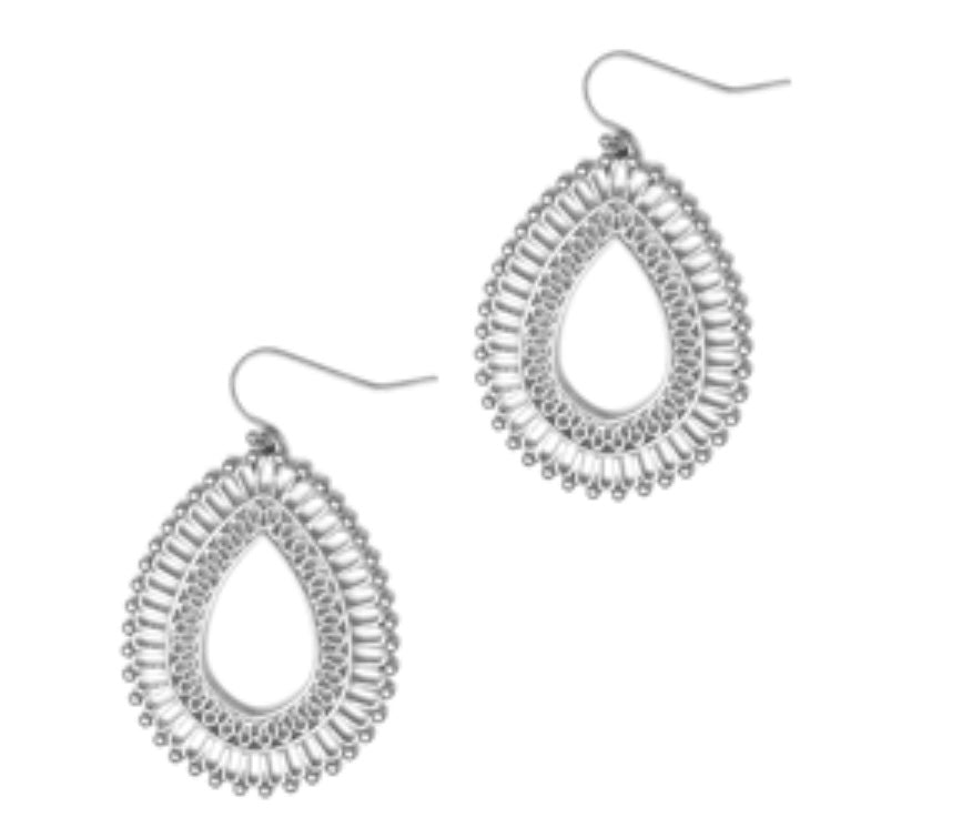 Teardrop Earrings - Silver