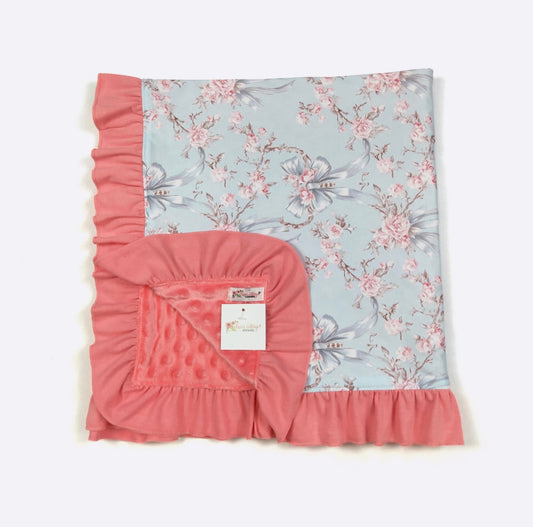 Baby Blanket - Blue Rose