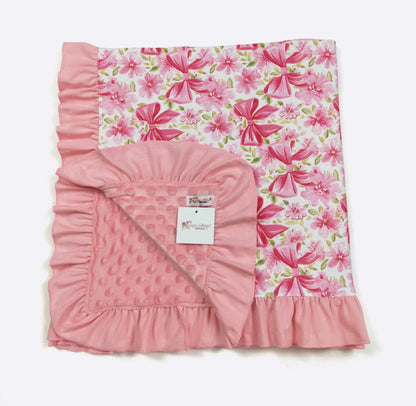 Baby Blanket - Fuchsia Ribbon
