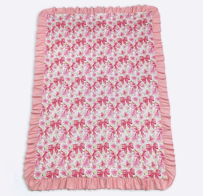 Baby Blanket - Fuchsia Ribbon