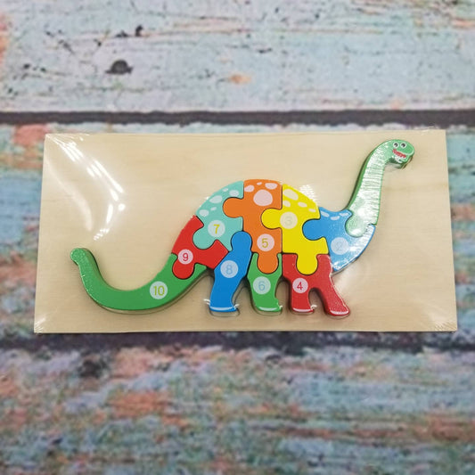 Dinosaur Cartoon Animal 3D Wooden Puzzle