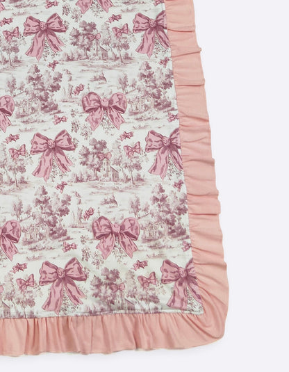 Baby Blanket - Mauve Toile