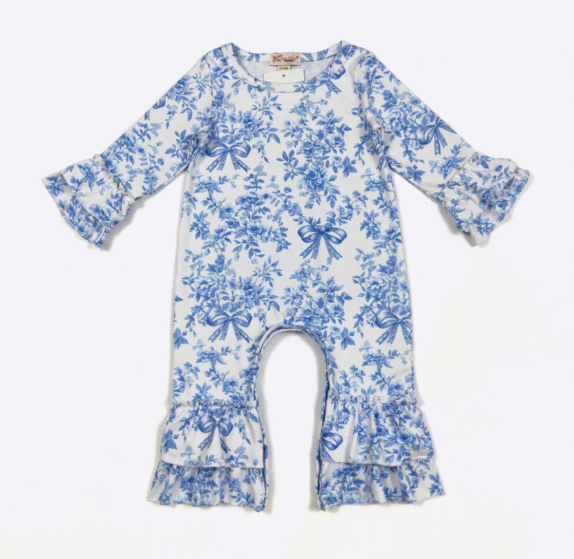 Clothing for Baby Girl - Blue Chinoiserie Baby Romper