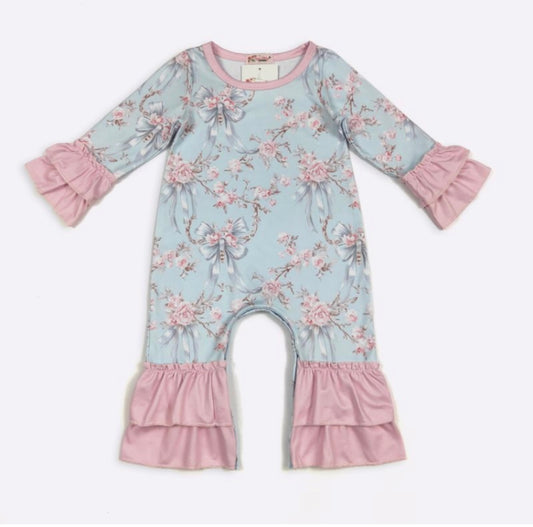 Clothing for Baby Girl - Blue Rose Baby Romper
