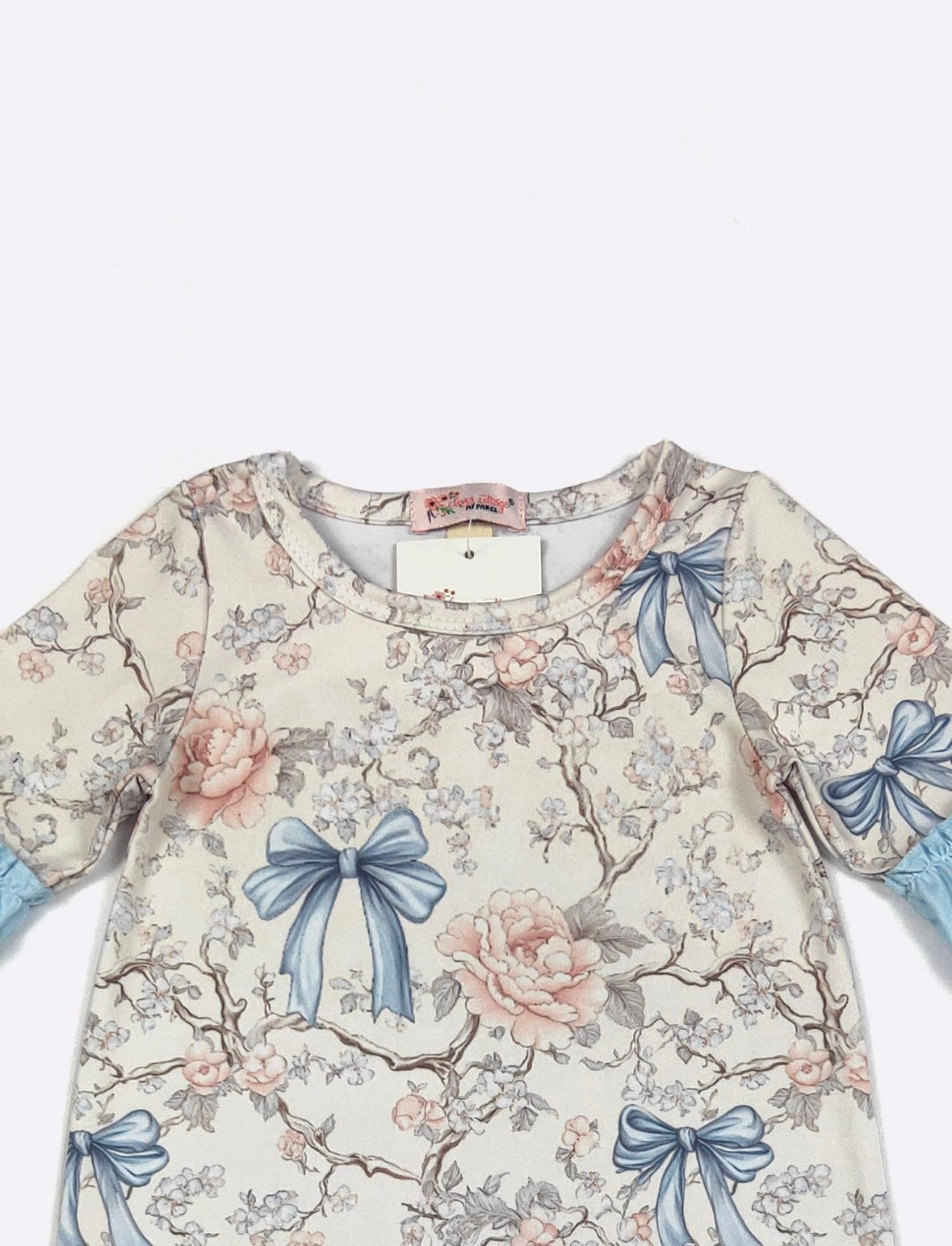 Clothing for Baby Girl - Blue Vintage Coquette Baby Romper