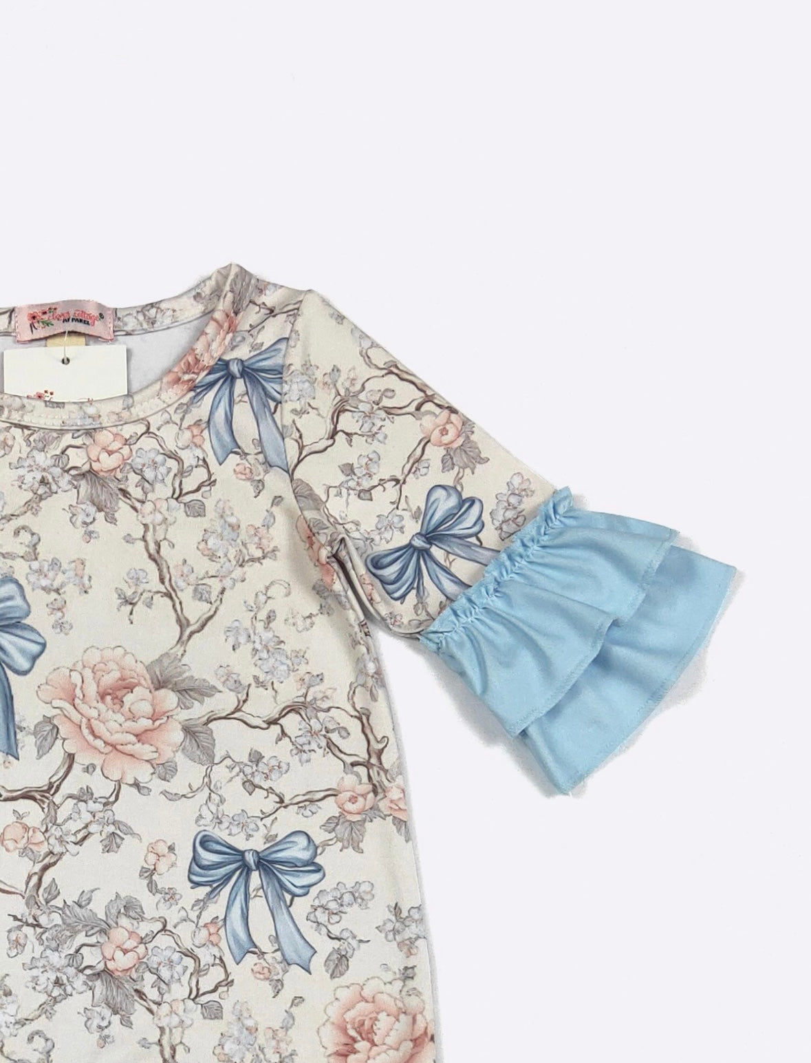 Clothing for Baby Girl - Blue Vintage Coquette Baby Romper