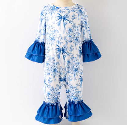 Clothing for Baby Girl - Cobalt Coquette Baby Romper