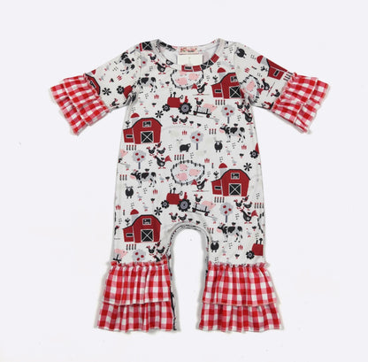 Clothing for Baby Girl - Red Barn Baby Romper