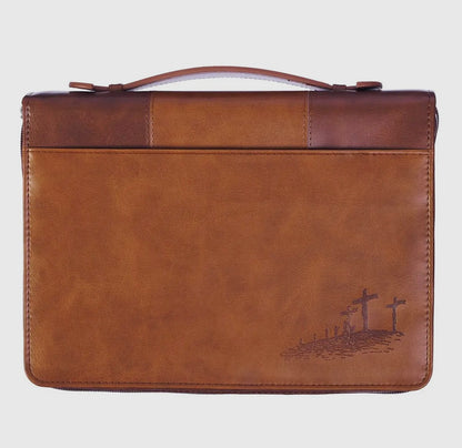 Bible Cover Classic Brown God So Loved the World John 3:16