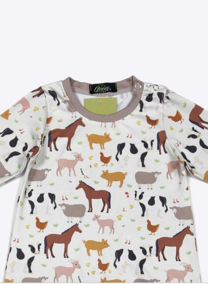 Clothing for Baby Boy - Farmyard Boy Romper