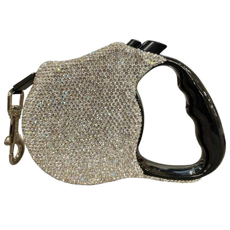 Bling Bling! Silver AB Crystal Dog Leash 16.5 ft long