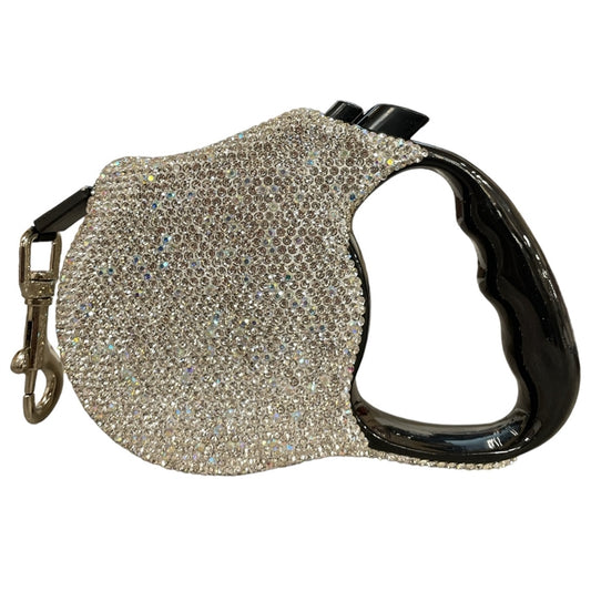 Bling Bling! Silver AB Crystal Dog Leash 16.5 ft long