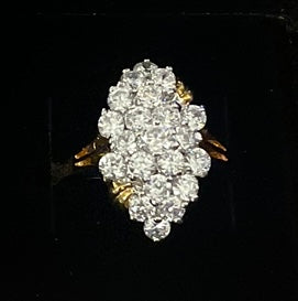 Gorgeous Cocktail Ring - Gold Tone