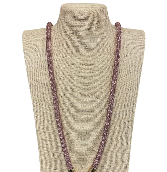 Bling Bling !! Cell Phone Lanyard / Crossbody / Universal Anti-theft Phone Strap Pink AB Crystal Rhinestone Necklace