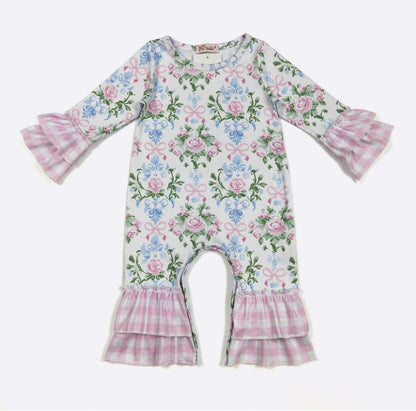 Clothing for Baby Girl - Victorian Garden Baby Romper