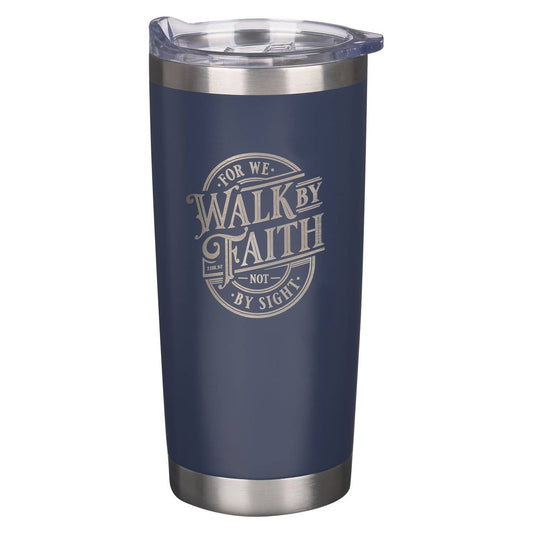 Tumbler Ss Navy Walk By Faith 2 Cor. 5:7