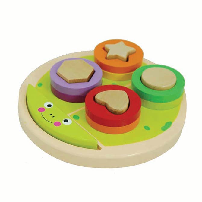 Frog Stack - Wooden Toy Puzzle