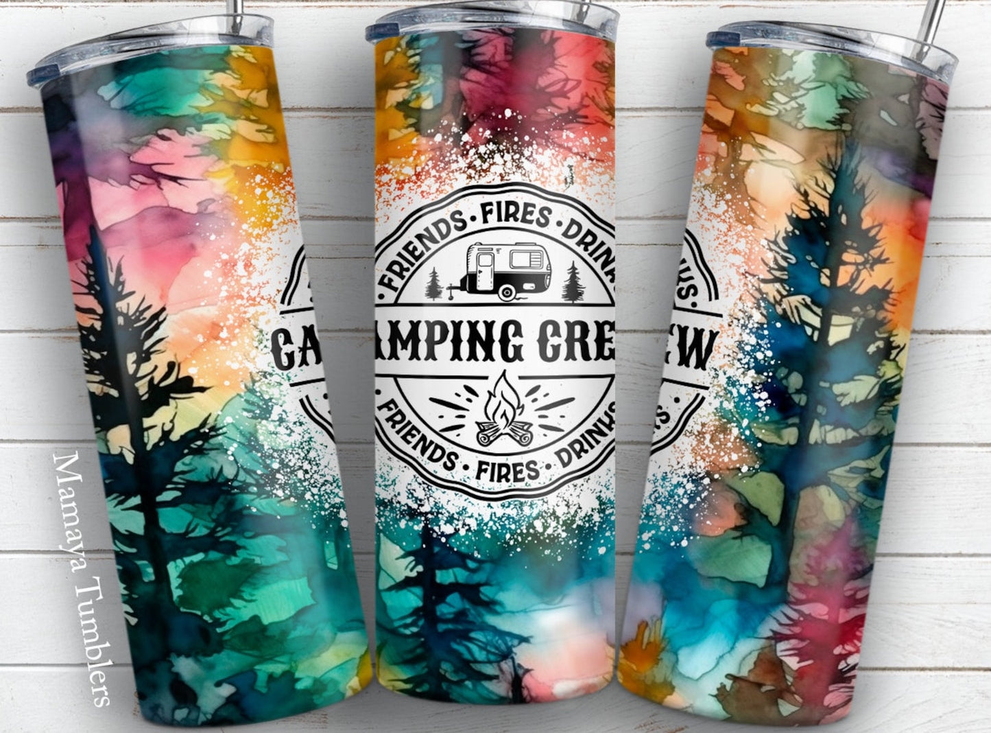 Camping Crew Tumbler, Camping Cup, 20oz Skinny Tumbler