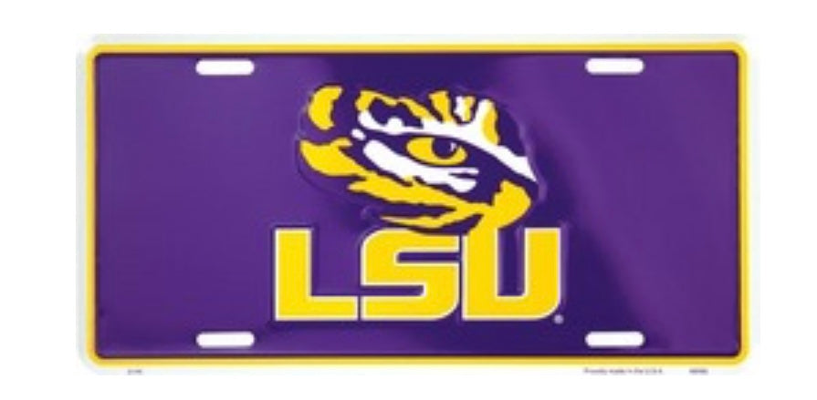 LSU License Plate