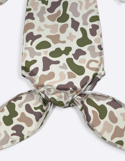 Clothing for Baby boy - Outdoor Camo Baby Knotted Gown, Newborn - 6 months ( with hat )