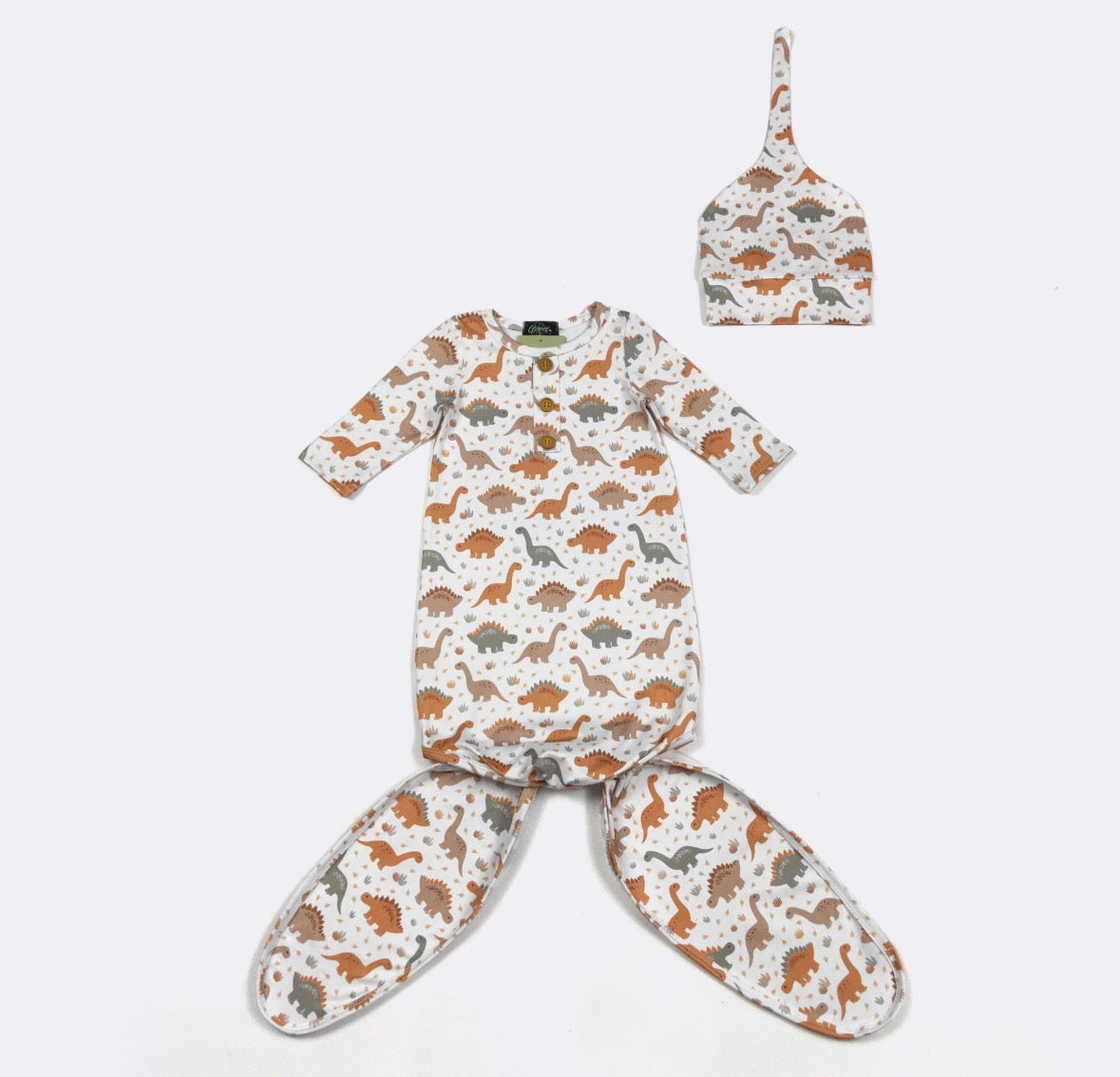 Clothing for Baby Boy - Dino Dreams Knotted Gown