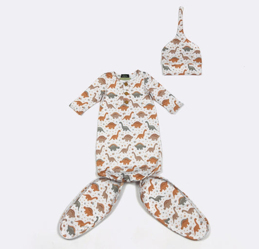 Clothing for Baby Boy - Dino Dreams Knotted Gown