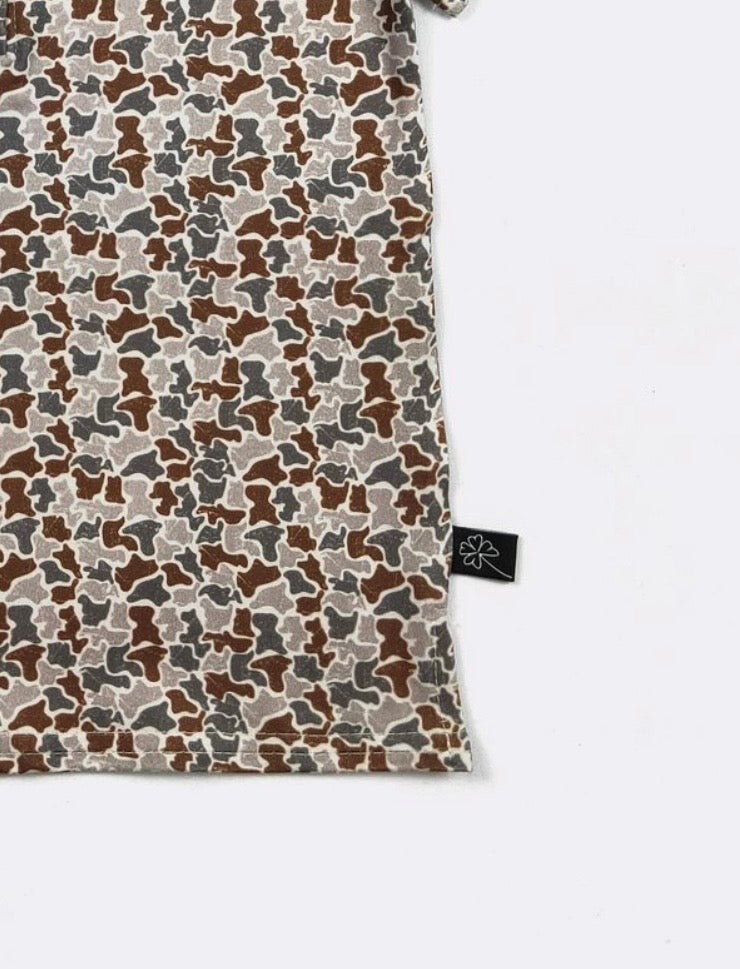Clothing for Baby Boy - Distressed Camo Boy Collar Shirt