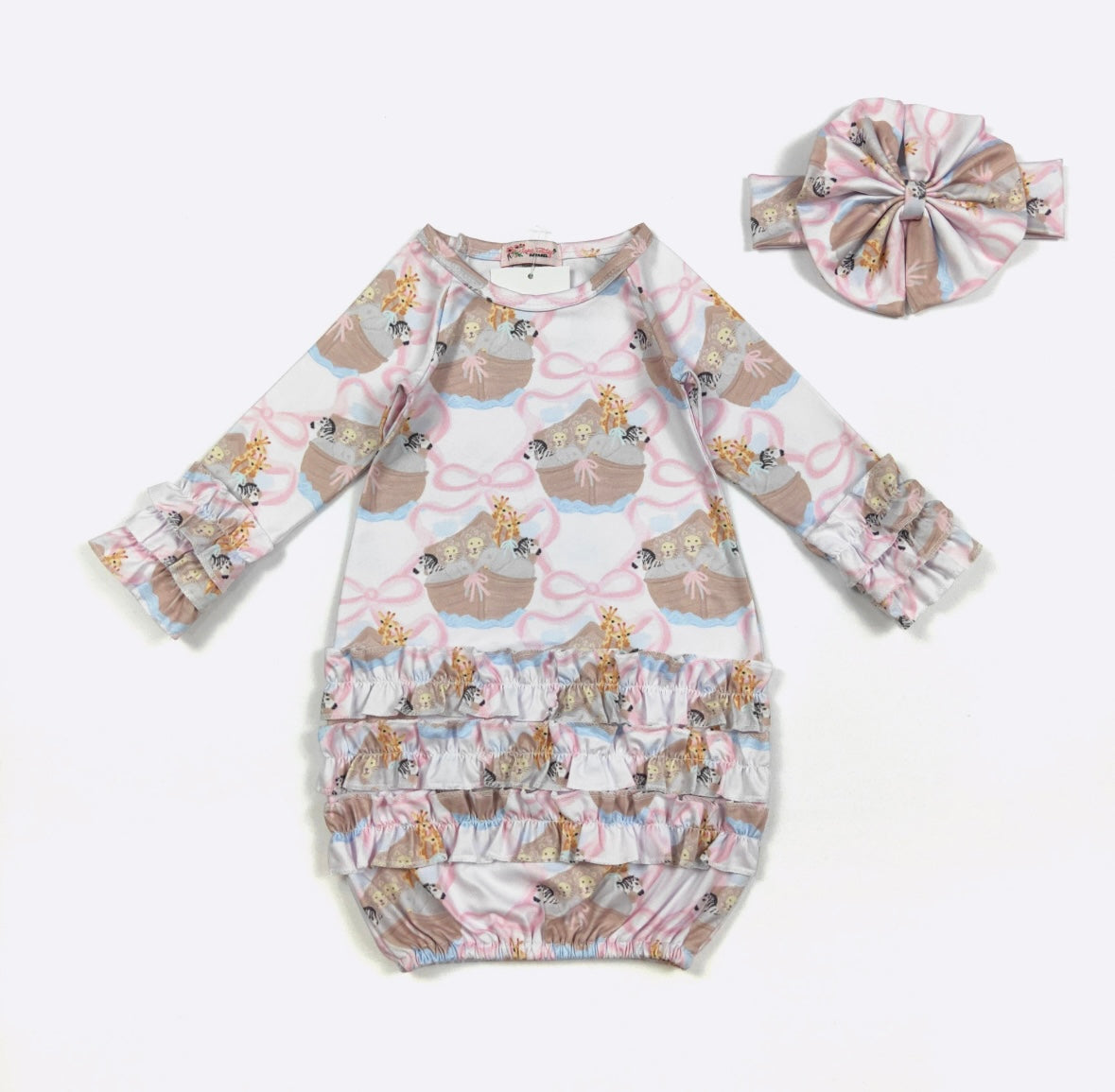 Clothing for Baby Girl - Coquette Noah Baby Gown fits Newborn to 3 Months