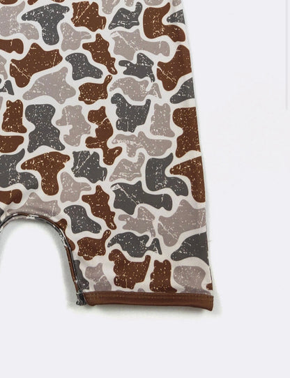Clothing for Baby Boy - Distressed Camo Boy Romper